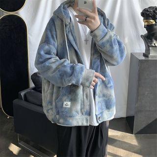 Tie Dye Hood Button Jacket