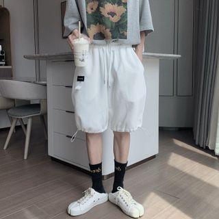 Applique Drawstring-cuff Sweatshorts