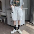 Applique Drawstring-cuff Sweatshorts