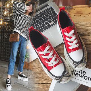 Bow-accent Platform Sneakers