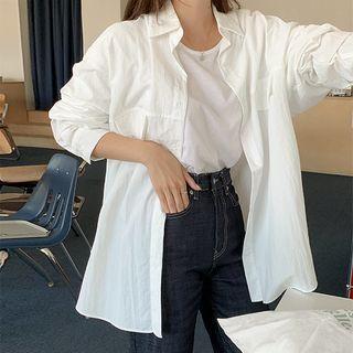 Plus Size Flap Front Shirt