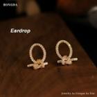 Rectangle Shell Alloy Dangle Earring 1 Pair - Gold - One Size