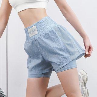 Mock Two-piece Quick Dry Sport Shorts