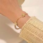 Faux Pearl Bracelet 1 Pc - Faux Pearl Bracelet - Gold - One Size