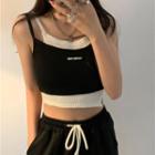 Spaghetti Strap Mock Two Piece T-shirt