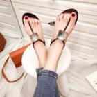 T-strap Crystal Sandals