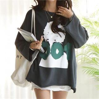 Printed Oversized A-line T-shirt