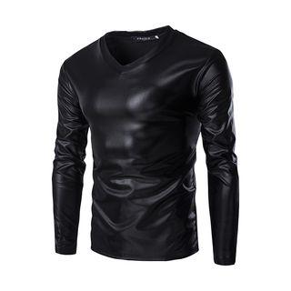 Patent Long Sleeve T-shirt