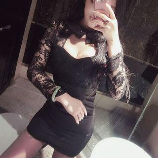 Lace-sleeve Cutout Mini Sheath Dress