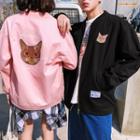 Couple Matching Cat Baseball Jacket