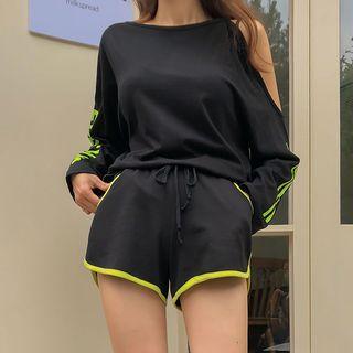 Cutaway T-shirt & Sweatshorts Athleisure Set