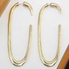 Alloy Open Oval Earring 1 Pair - Gold - One Size