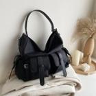 Pocket Detail Tote Bag Black - One Size