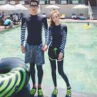 Couple Matching Set: Rash Guard + Swim Bottom