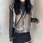 Argyle Buttoned Knit Vest