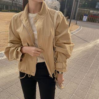 High-neck Short Field Jacket Yellow - One Size