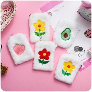 Embroidered Chenille Coin Purse