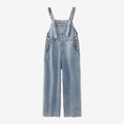 High-waist Washed Straight-cut Jumpsuit Medium Blue - One Size