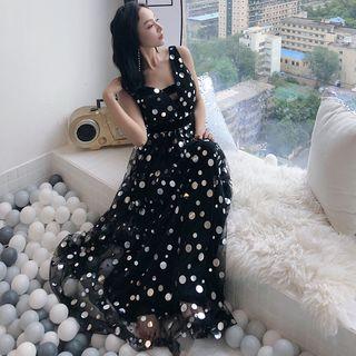 Glitter Sleeveless Evening Gown