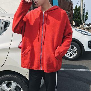 Loose-fit Hooded Cardigan