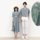 Couple Matching Short-sleeve Shirt / Midi A-line Dress / Pants / Set
