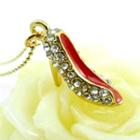 High-heel Shoes Necklace Gold - One Size