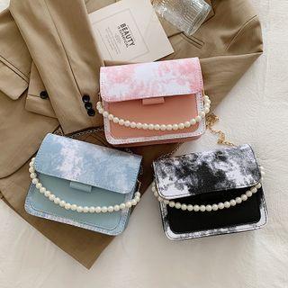 Tie-dye Print Flap Crossbody Bag
