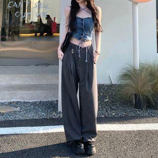 Low Waist Straight Leg Dress Pants