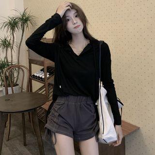 Set: Hoodie + Drawstring Shorts