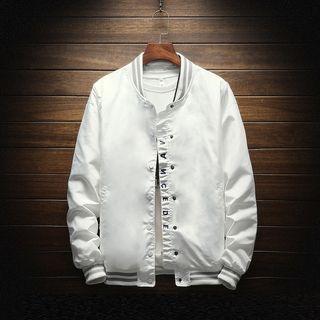 Letter Printed Baseball Jacket
