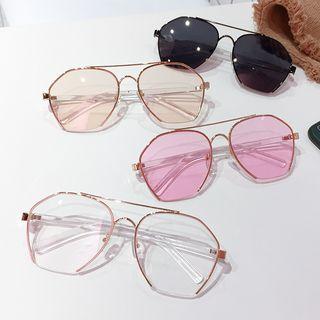 Double-bridge Retro Sunglasses