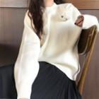 Rabbit Embellished Sweater White - One Size