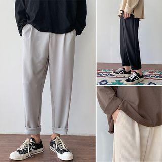 Plain Ribbed Dress Pants