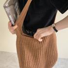 Snap-button Knit Shopper Bag