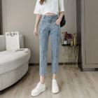 High-waist Tapered Jeans (various Designs)