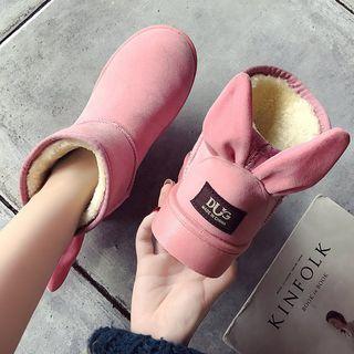 Ear Accent Platform Ankle Snow Boots