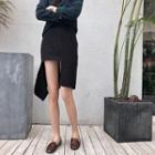 Ripped Pencil Skirt