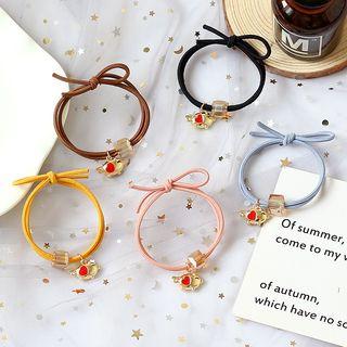 Heart & Pig Pendent Hair Tie