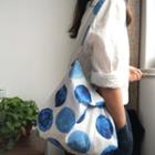 Dotted Cotton Tote Bag Single Layer - Blue - One Size