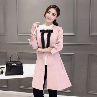 Bow-accent Coatdress