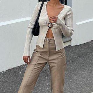 Hoop Accent Knit Top