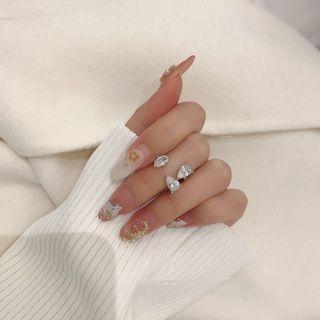 Faux Pearl / Rhinestone Open Ring