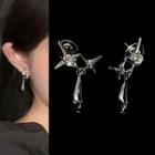 Star Alloy Drop Earring 1 Pair - Silver - One Size