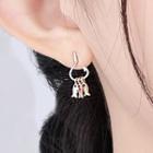 Fish Drop Earring Stud Earring - 1 Pair - Gold & Silver & Rose Gold - One Size