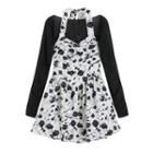 Long-sleeve Crop Top / Floral Mini Overall Dress