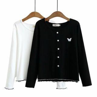 Butterfly Embroidery Cardigan