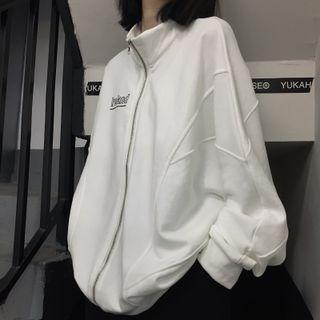 Embroidered Zip Jacket White - One Size