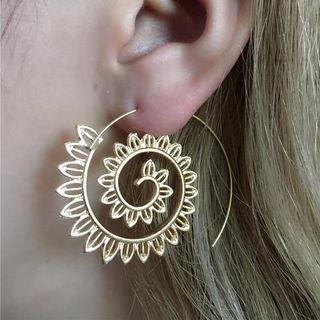 Leaf Spiral Alloy Earring