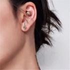Arrow Rhinestone Earring 1 Pc - Gold - One Size