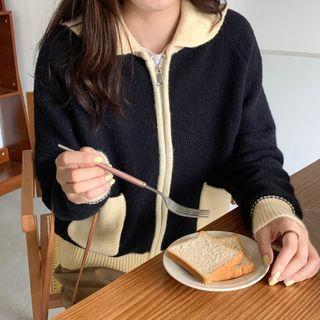 Panel Sweater Jacket